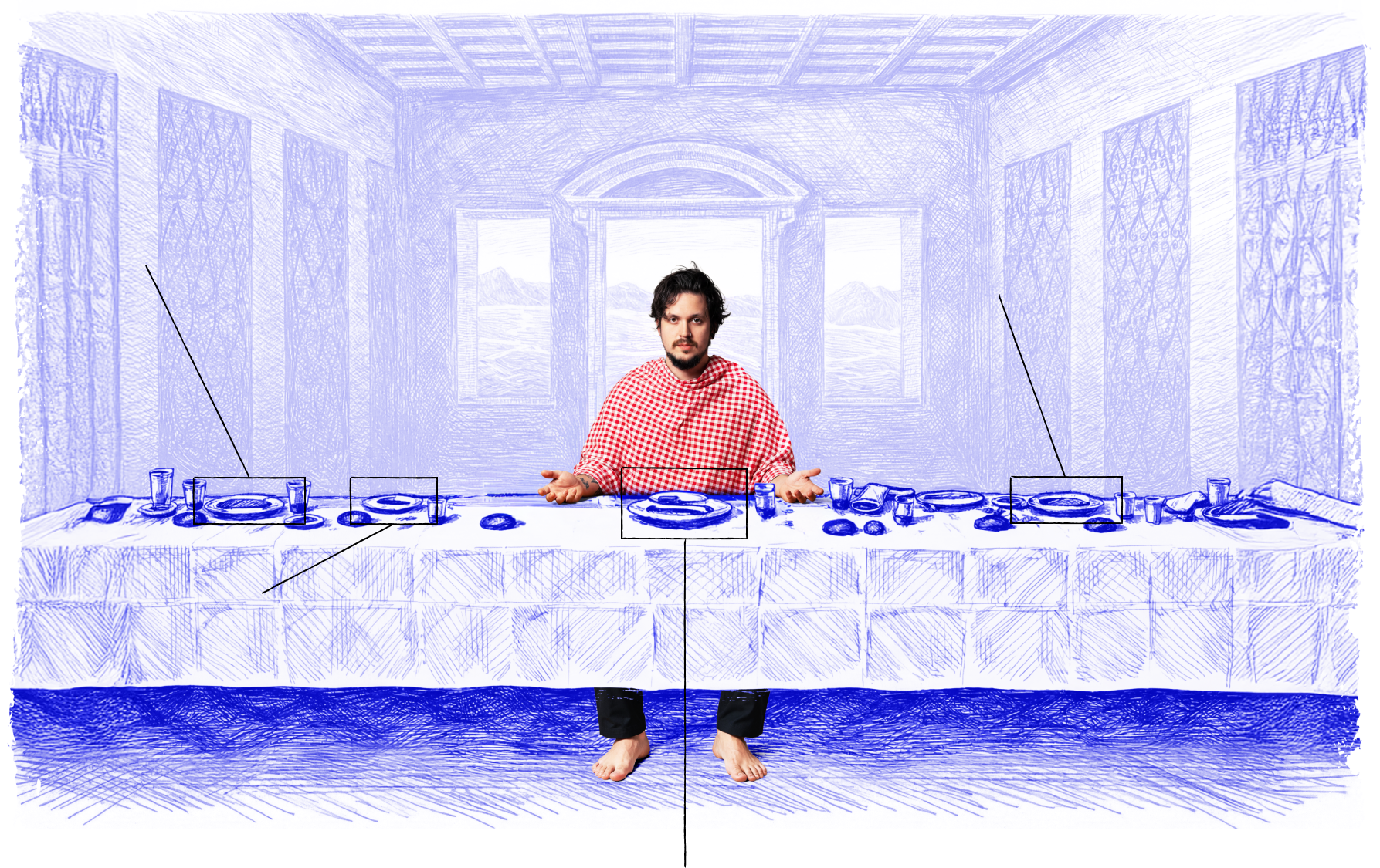 Ondřej Molina u stolu