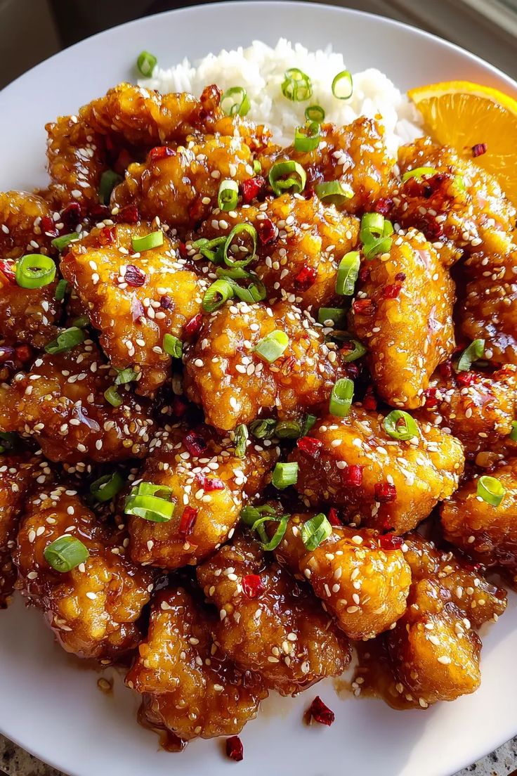 Křupavý orange chicken, sticky glazé & citrusovej kick